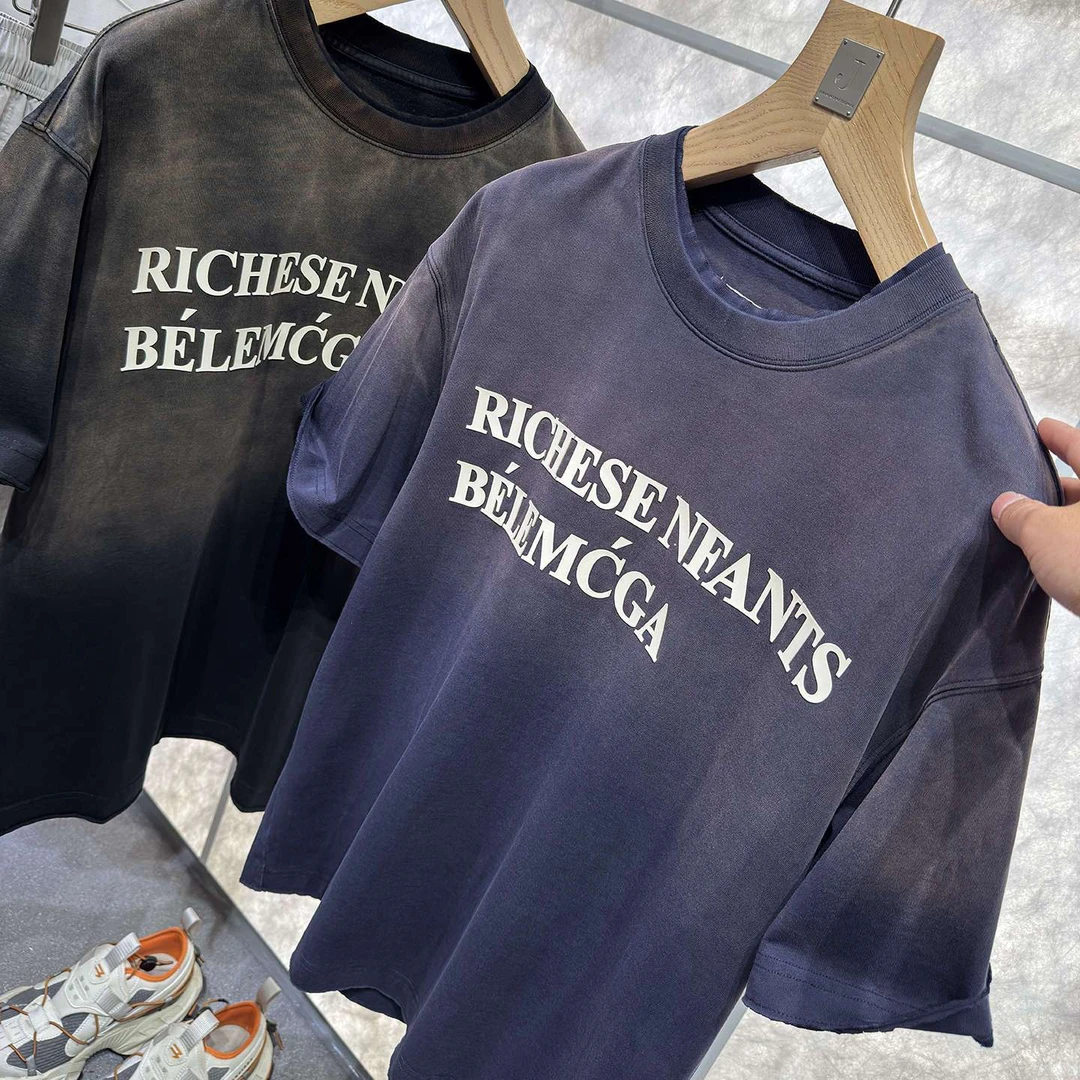 王簰牛货！重磅260克 晕染脏脏洗 FOG双层领口男士短袖T恤潮21100