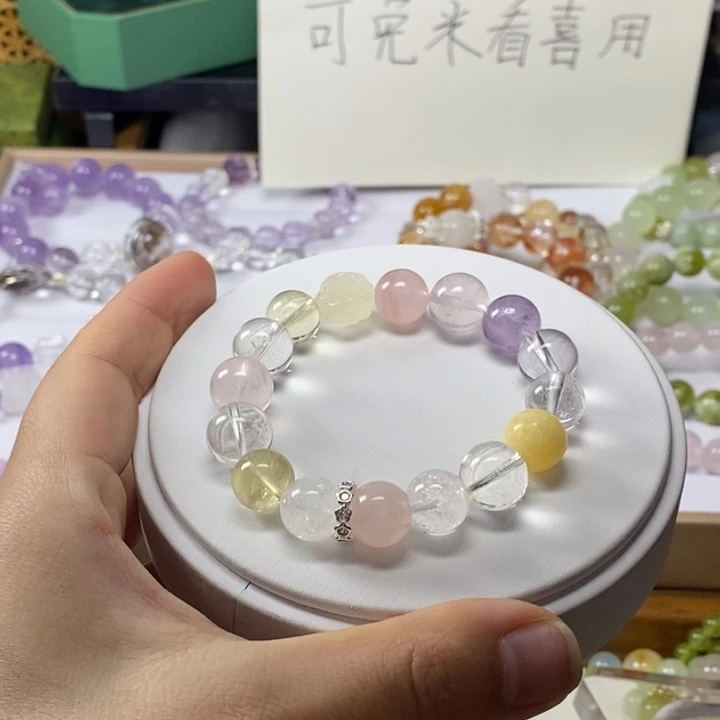 水晶手链银S925镶嵌紫水晶