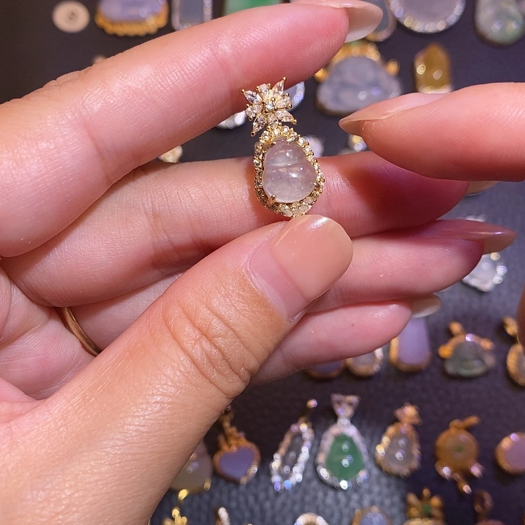 翡翠银S925镶嵌项链