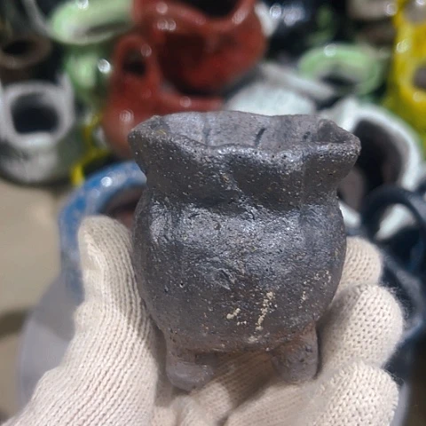 森***海粗陶花盆手工花盆制作