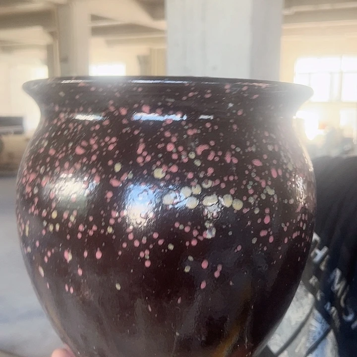 紫砂花盆高24口23