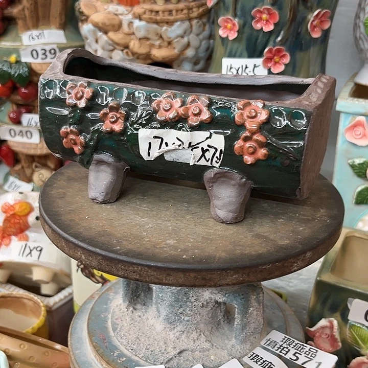 紫砂花盆粗陶材质多肉花盆