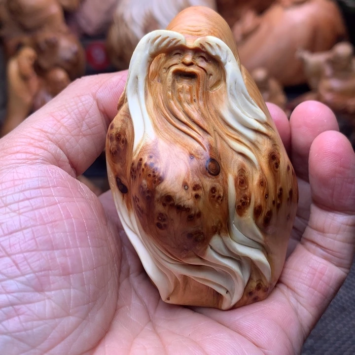 柏木（崖柏）崖柏陈化料手把件