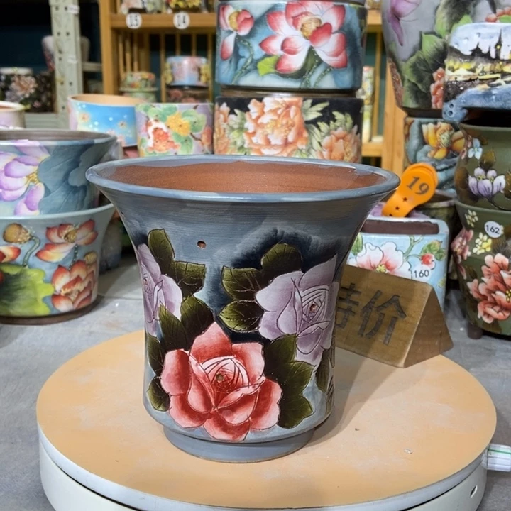 红陶景德镇艺术手绘作品