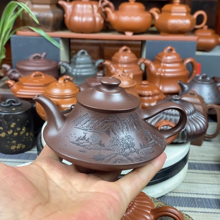 茶壶紫砂云炉180-260CC原矿老紫泥特价