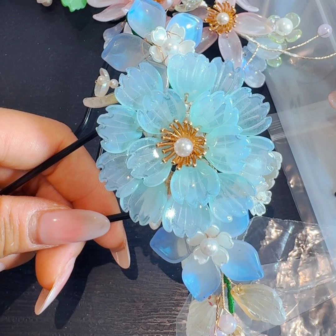 铁合金醋酸古风琉璃发簪闪购