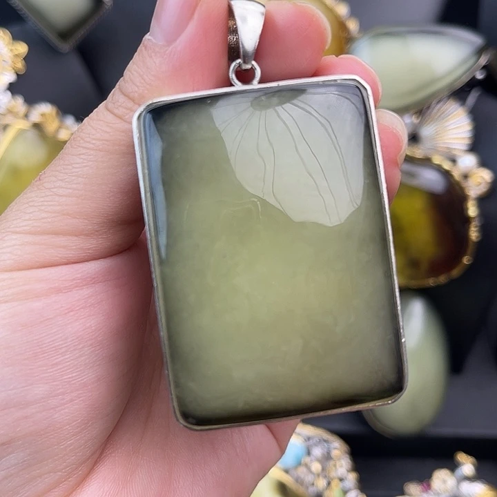 琥珀银S925镶嵌裸石