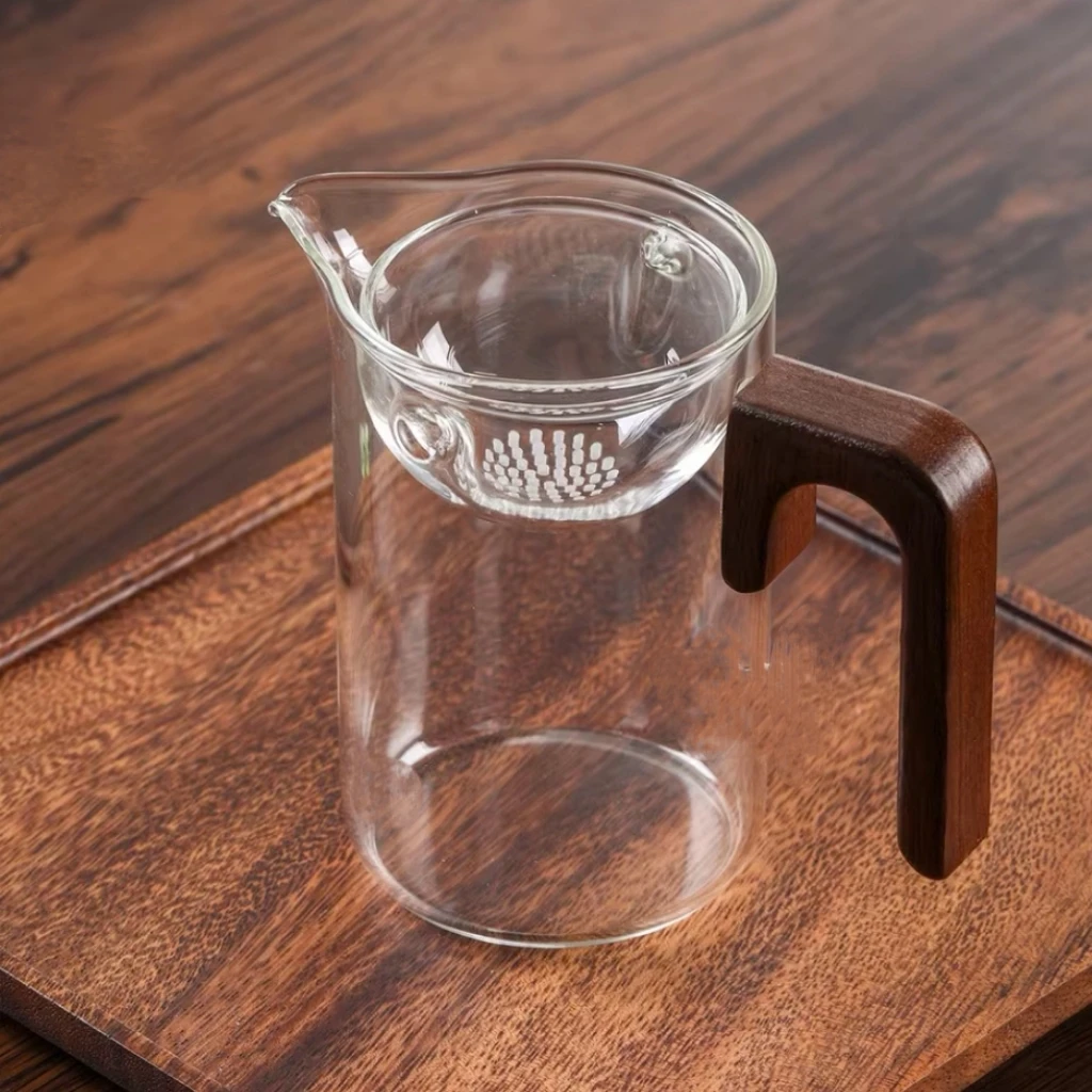 小青柑泡茶壶木把透色350ml手工家用创意主人杯茶具