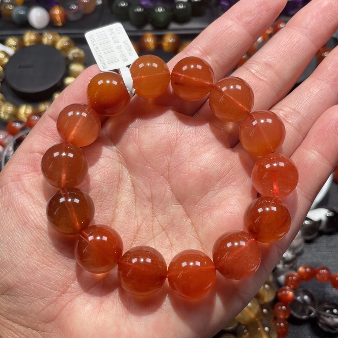 未镶嵌手链水晶红发晶15mm左右