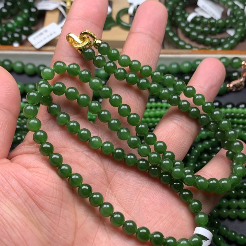 【闪购商品】颈饰未镶嵌和田玉（碧玉）李****龙6