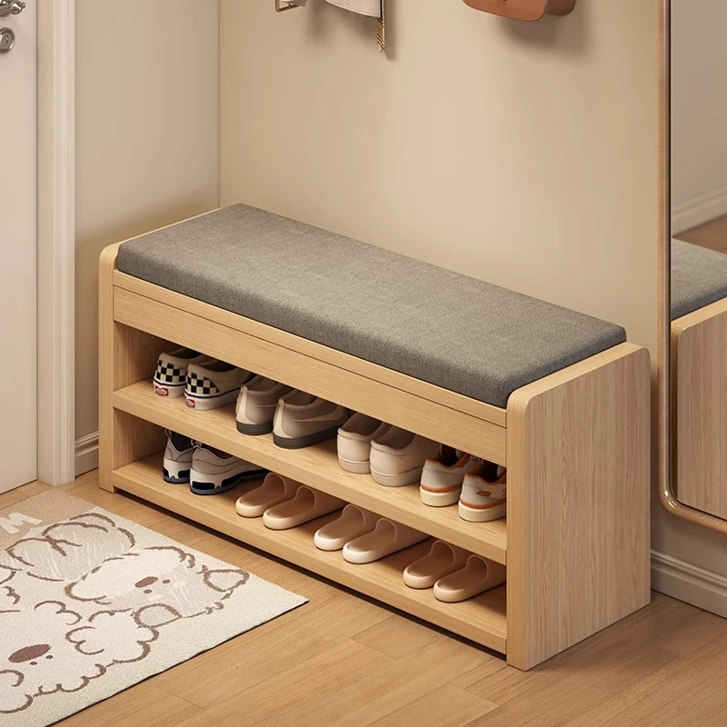 实木鞋架家用门口多层新款2025爆款玄关收纳神器简易小窄可坐鞋柜