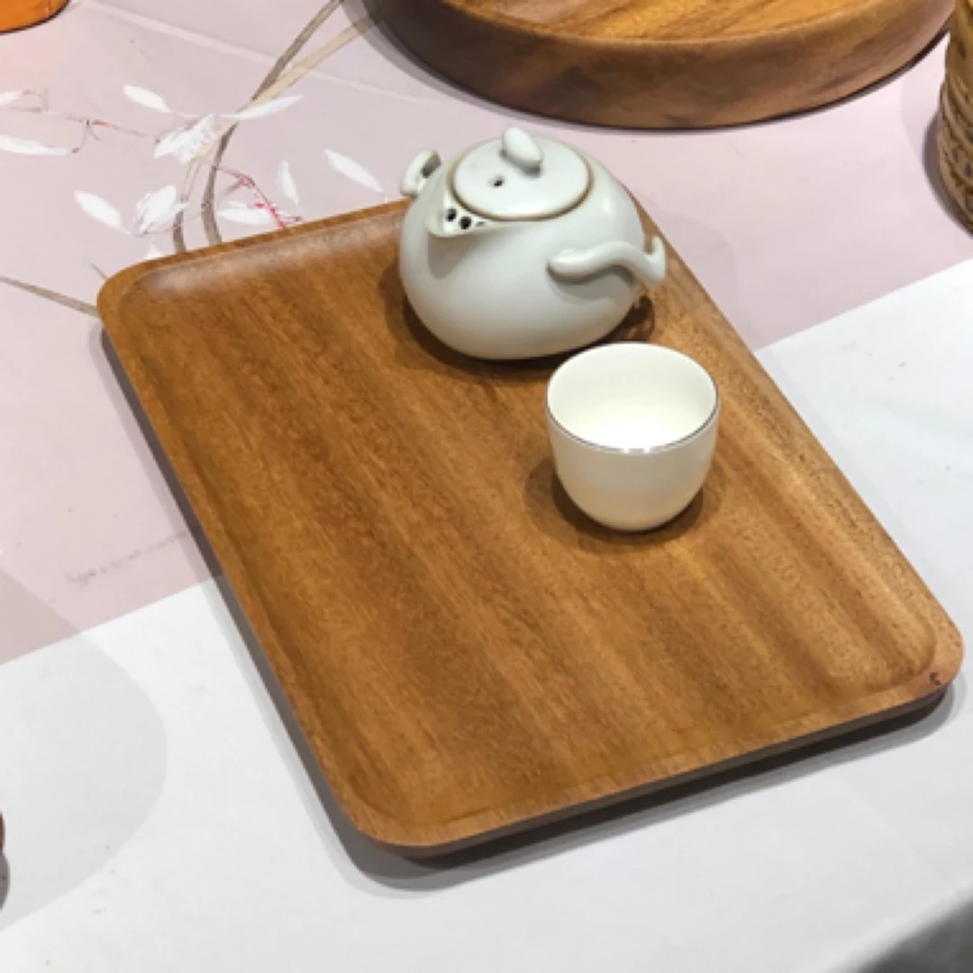 胡桃木实木长方形餐盘小号托盘茶盘胡桃木咖啡盘小吃干果盘平盘子