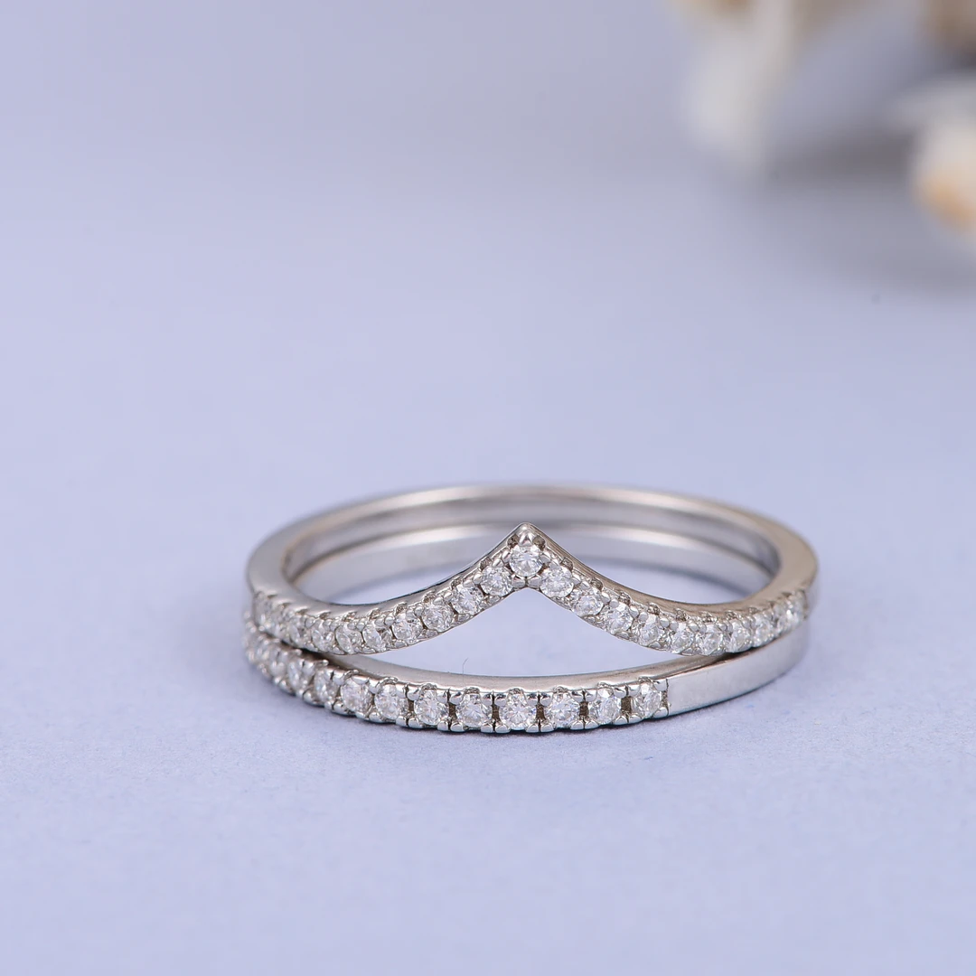 【挚爱永恒】女款 直排 V排 排戒