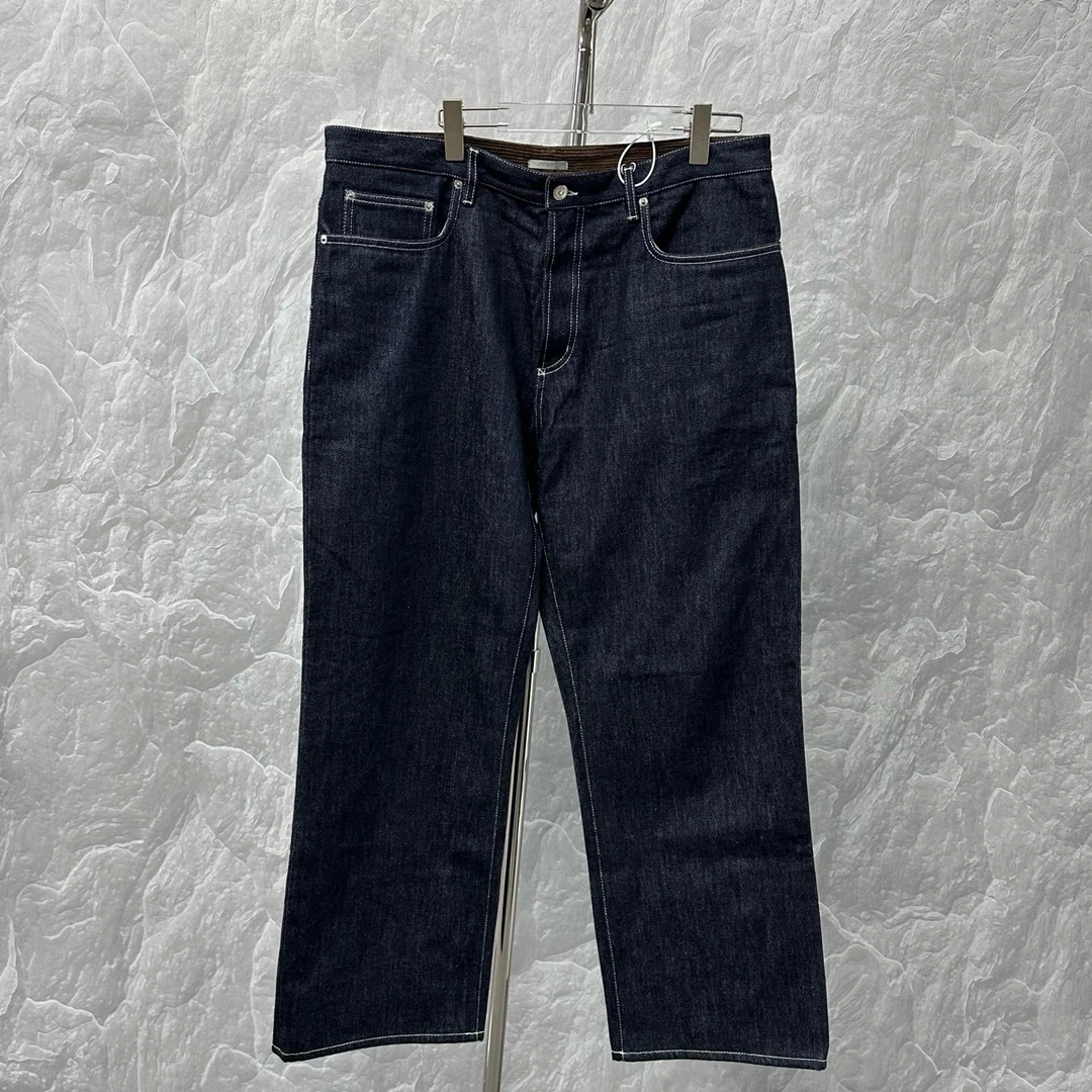 未使用 DIOR/迪奥 SS25 刺绣皮牌牛仔长裤 36码 P01086