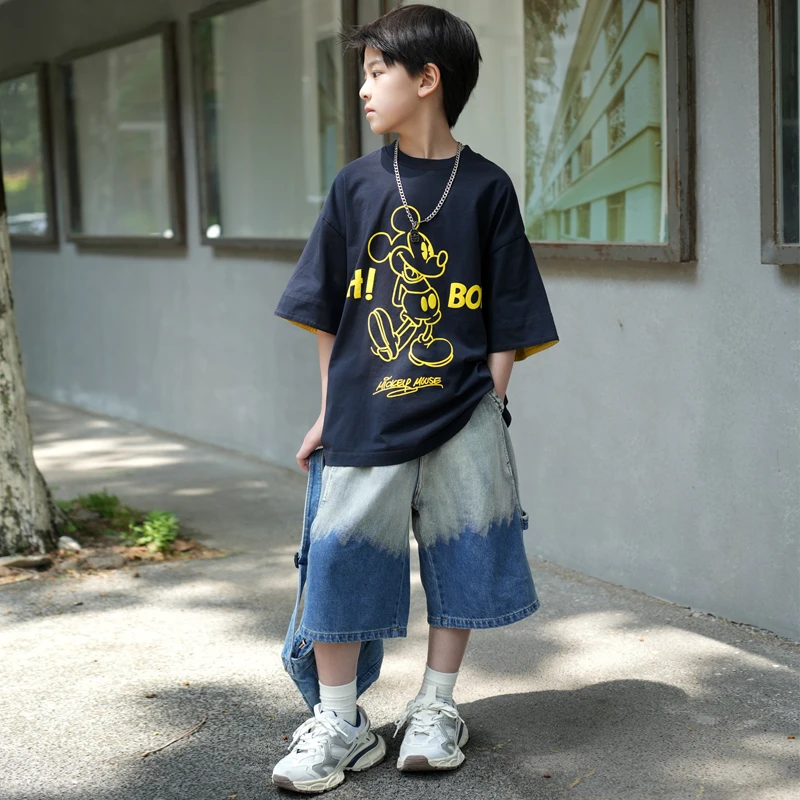 【高定】男童夏装短袖t恤2025夏季8-16岁中大童男孩衣服潮25XT2579