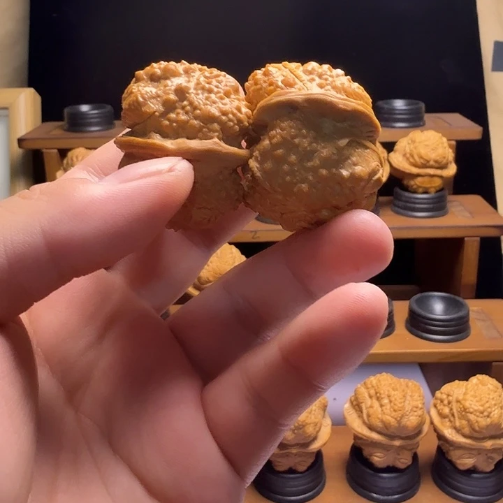 核桃手串/手链蛤蟆头雕刻双面雕