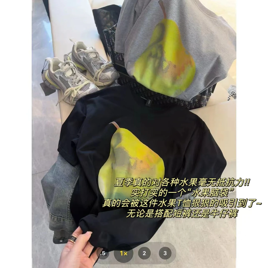 徐秋阳  鸭梨T （大版型）春夏新款百搭时尚休闲显瘦短袖2768-86