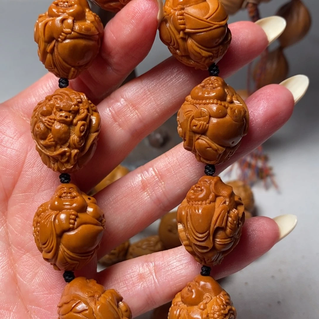 橄榄核手串/手链瑞兽弥勒