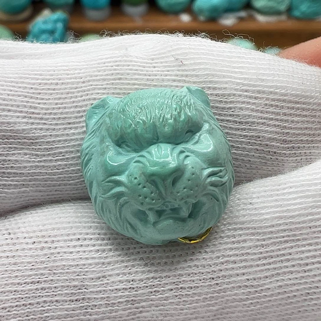 绿松石虎头 未镶嵌