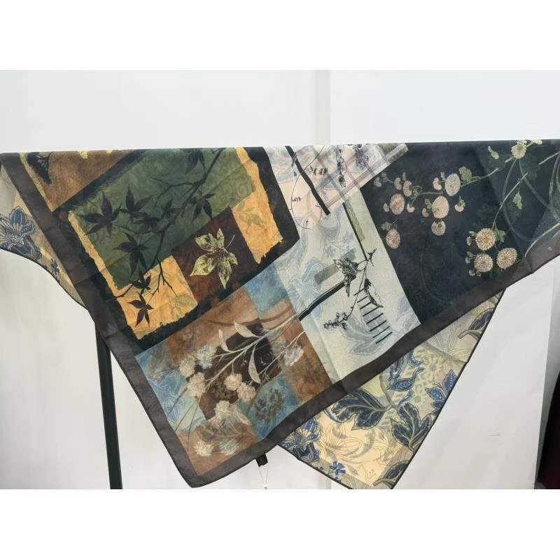 P12 【拼花集】磨毛绒 双面异色85x85左右丝巾方巾