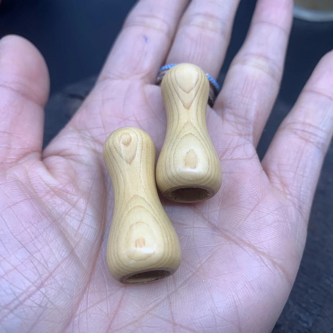 网秋粒手搓 水滴轮崖柏握丸S/D牌通用常规款 一对 网秋粒diy