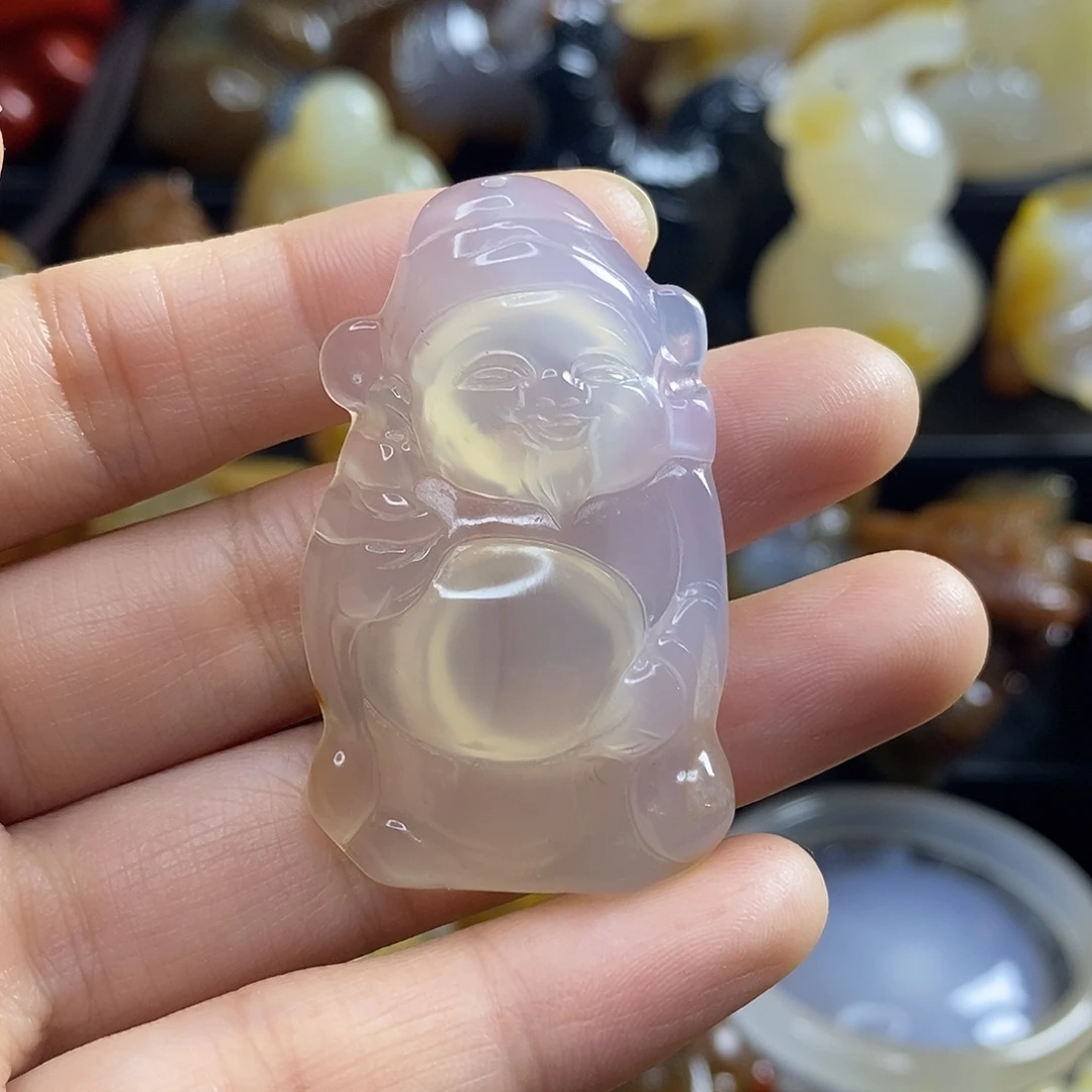 玛瑙/玉髓未镶嵌吊坠