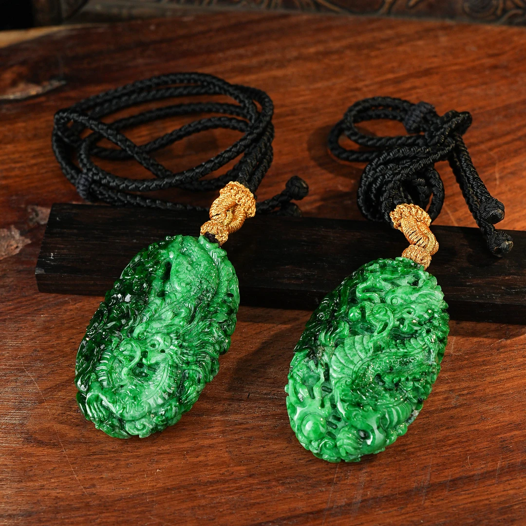 R*翡翠龙雕刻项链@CLP021129531@多样性发其一