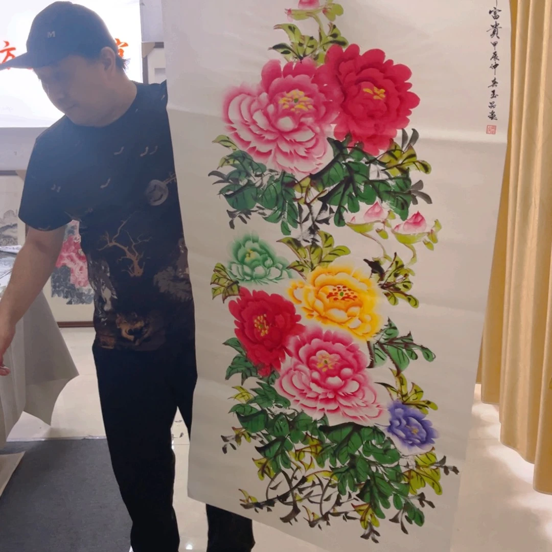 国画象山画舫手绘精品