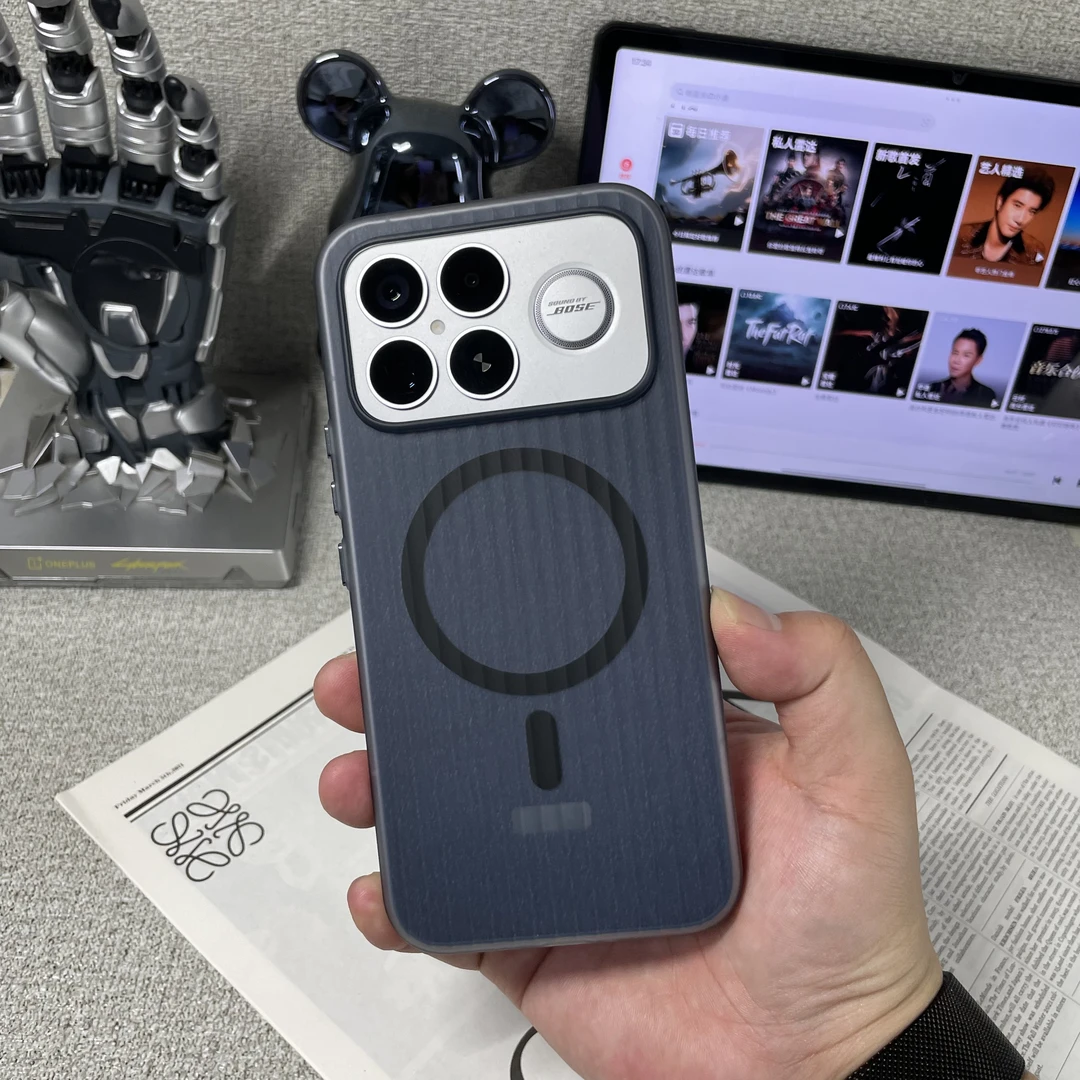 适用红米K90Promax手机壳k90瓦楞磁吸磨砂超薄k80至尊版硬壳半透