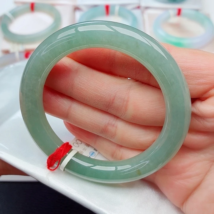 翡翠未镶嵌手镯9号-54圈口