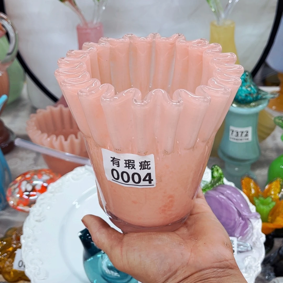 0004收纳瓶 家悦琉璃摆件瑕明显