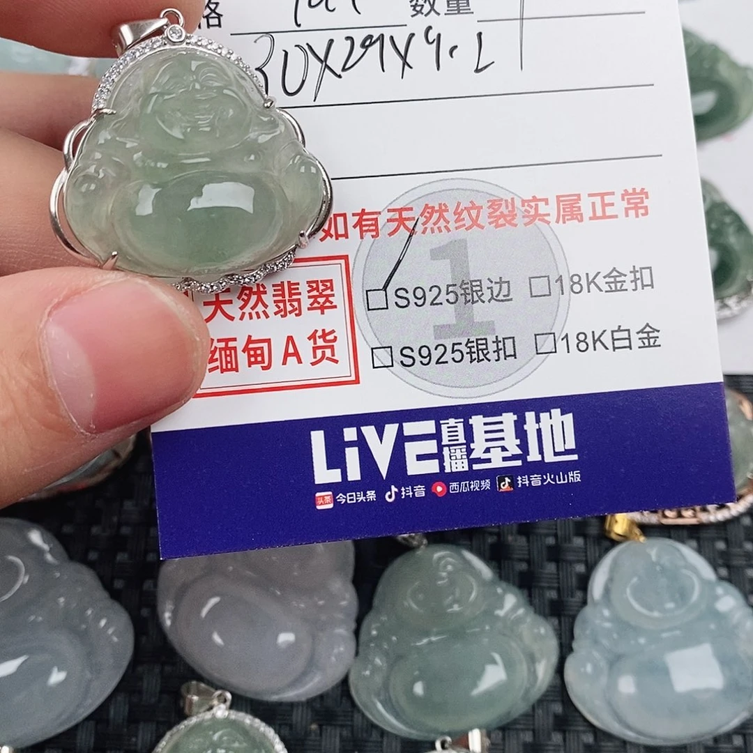 翡翠银S925镶嵌颈饰