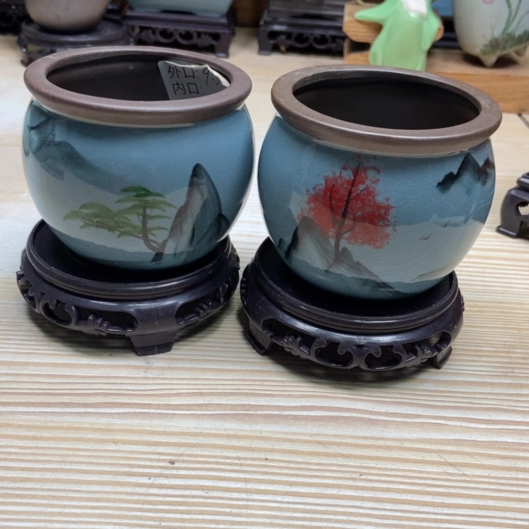 瓷片陶瓷花盆陶瓷艺术