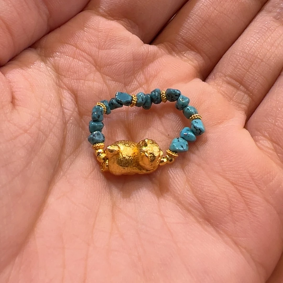 绿松石银S925镶嵌戒指戒指