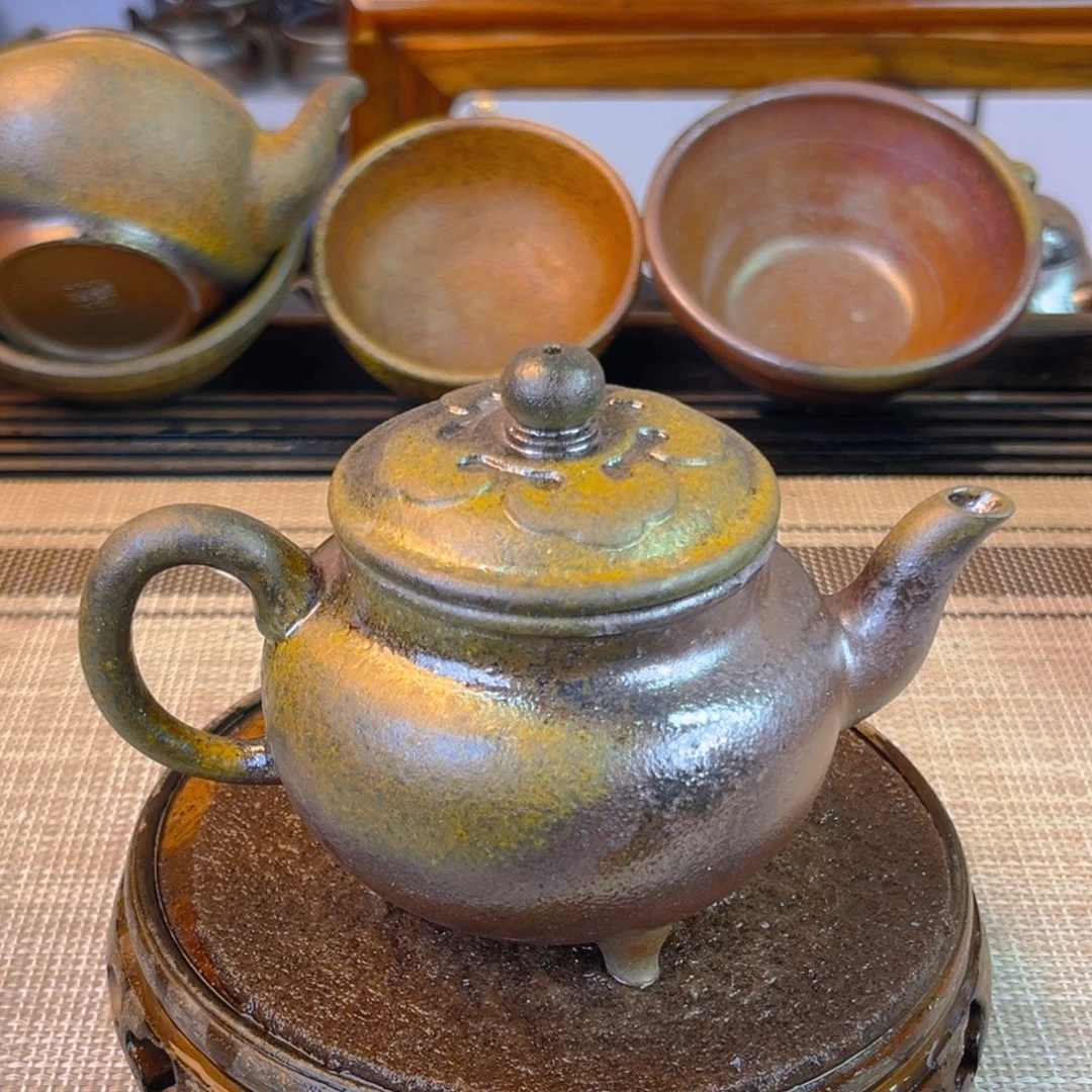 紫砂茶壶底槽清柴烧180cc