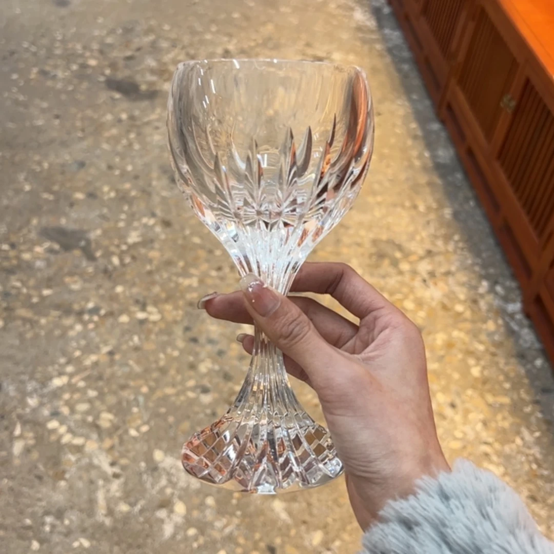 【闪购商品】k9透明高脚水晶杯一个