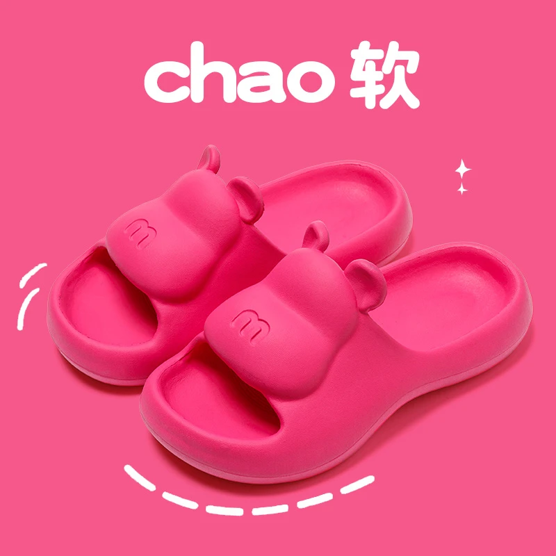 网红可爱小熊情侣Y防水浴室拖鞋女士夏季居家ins卡通男士凉拖鞋