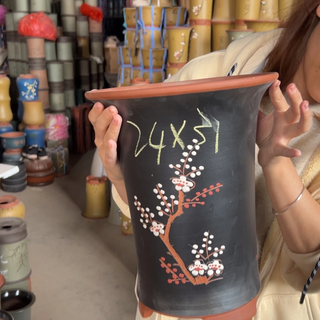 宜兴川阁紫砂花盆单个