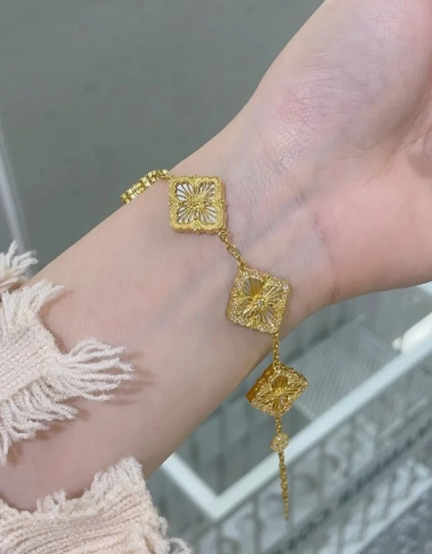 高定18k金60分天然钻石布布手链GHJ