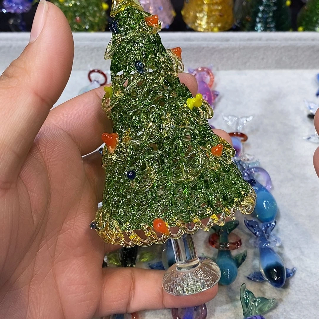 玻璃吊坠（不含链）大绿金树