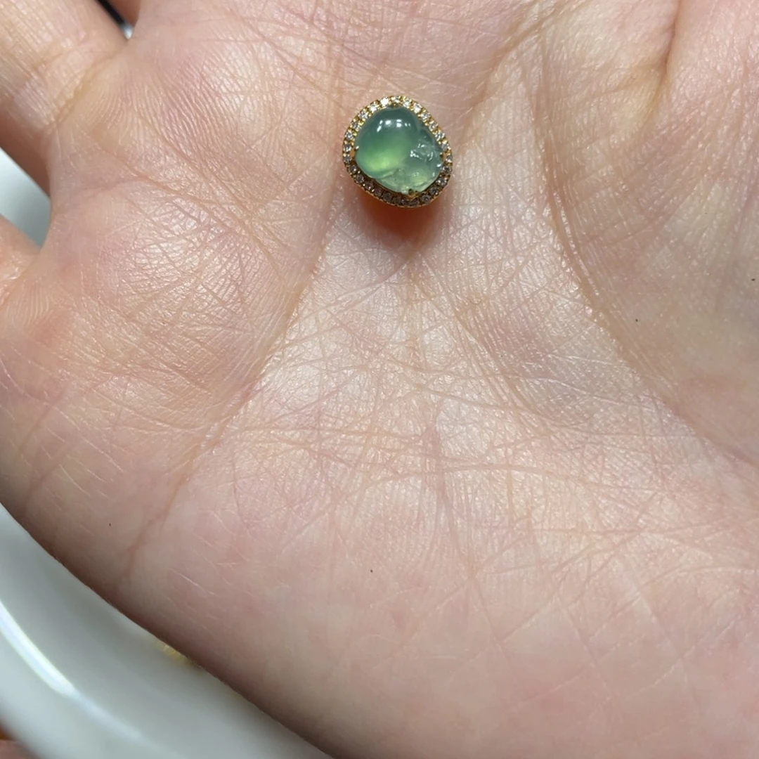 翡翠颈饰18K金镶嵌天然