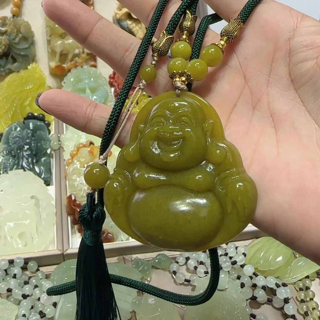 未镶嵌蛇纹石玉吊坠