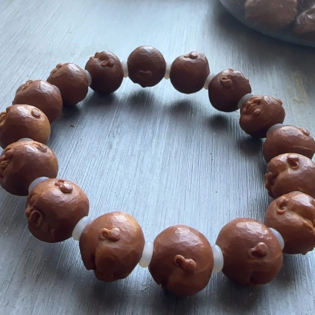 橄榄核手串/手链纯手工钻石面百态手串16颗
