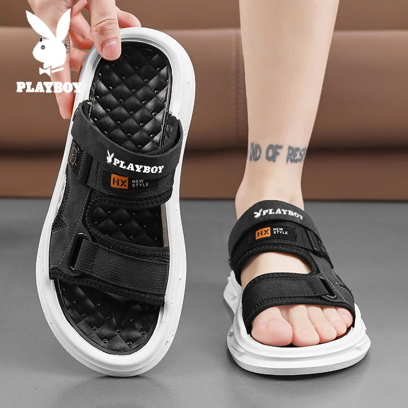 花花公子凉鞋男士夏季运动防滑耐磨凉拖外穿休闲两用开车沙滩拖鞋
