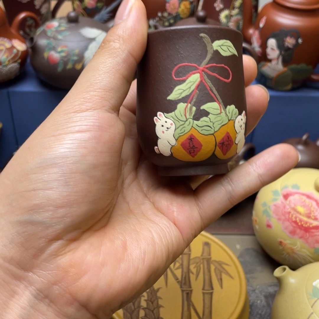 茶杯紫泥紫砂主人杯100cc