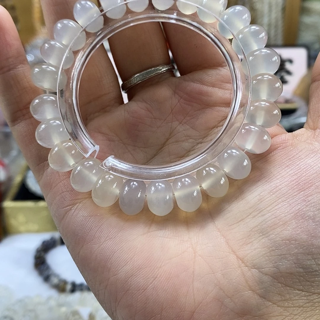 未镶嵌手串玛瑙/玉髓高冰算盘7*11尺寸7