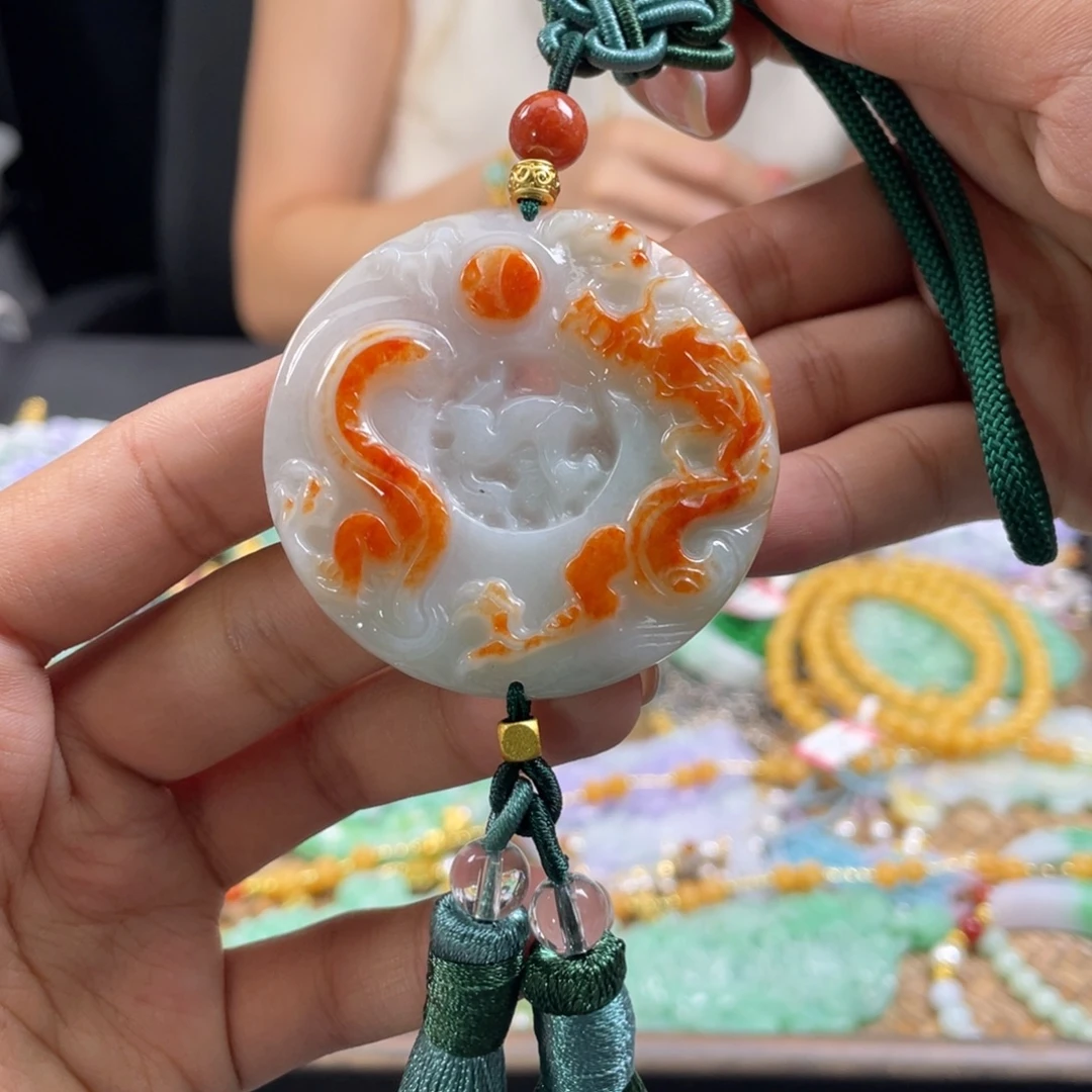 翡翠未镶嵌颈饰代编织