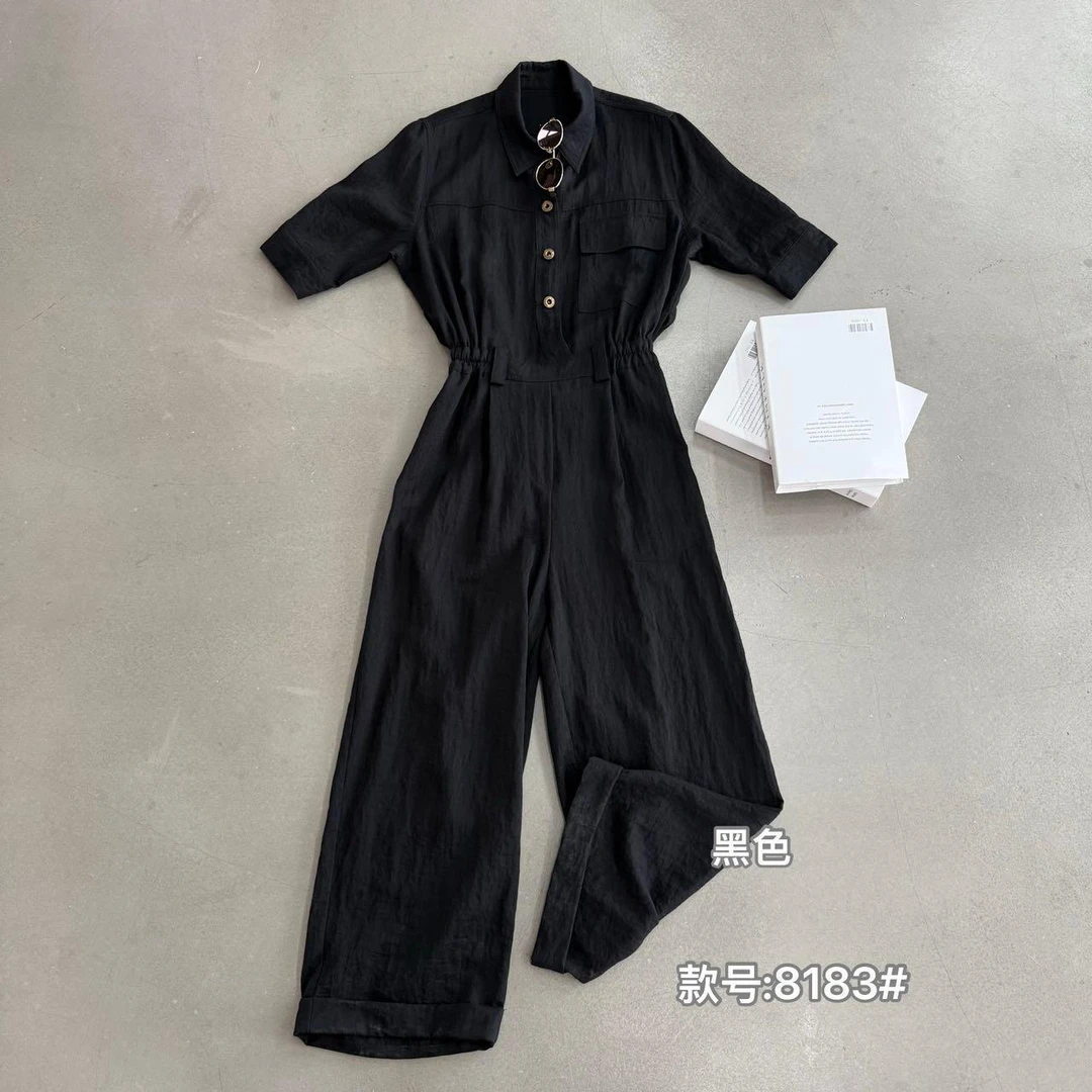杨杨 潇家-（老钱连体裤）超有调性的麻料老钱风连体裤8183