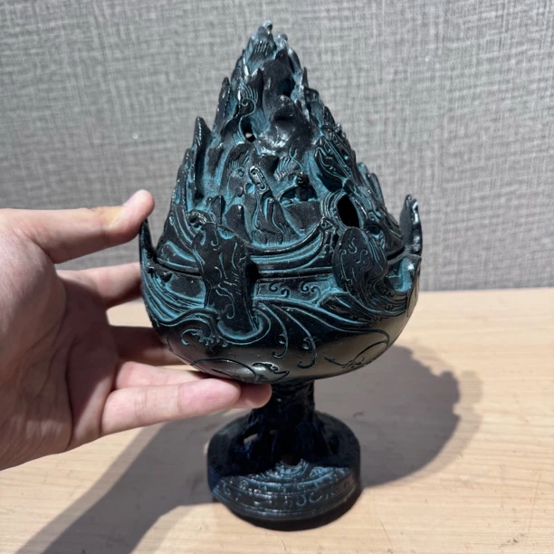 仿汉代熏香炉博山炉，仿古青铜器，古代熏香