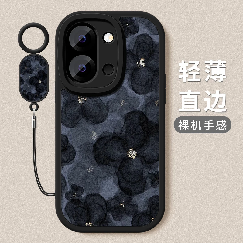 山茶花适用一加13t手机壳oneplus小羊皮软硅胶镜头全包防摔保护套